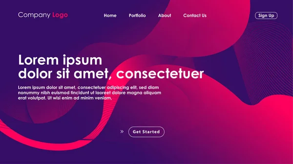 Abtrair Gradiente Fundo Site Landing Page Adequado Para Site Aplicativos — Vetor de Stock