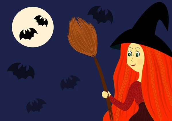 şirin helloween Cadı süpürge çizim ile