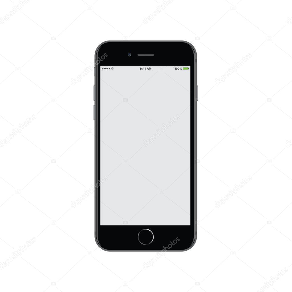 Vector illustration of realistic android mobile phone smartphone cellphone telephone touch screen device.