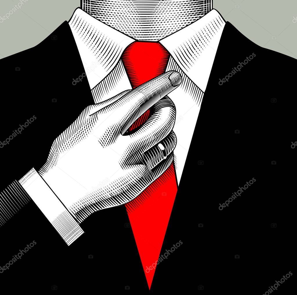 Camicia con shop cravatta disegnata