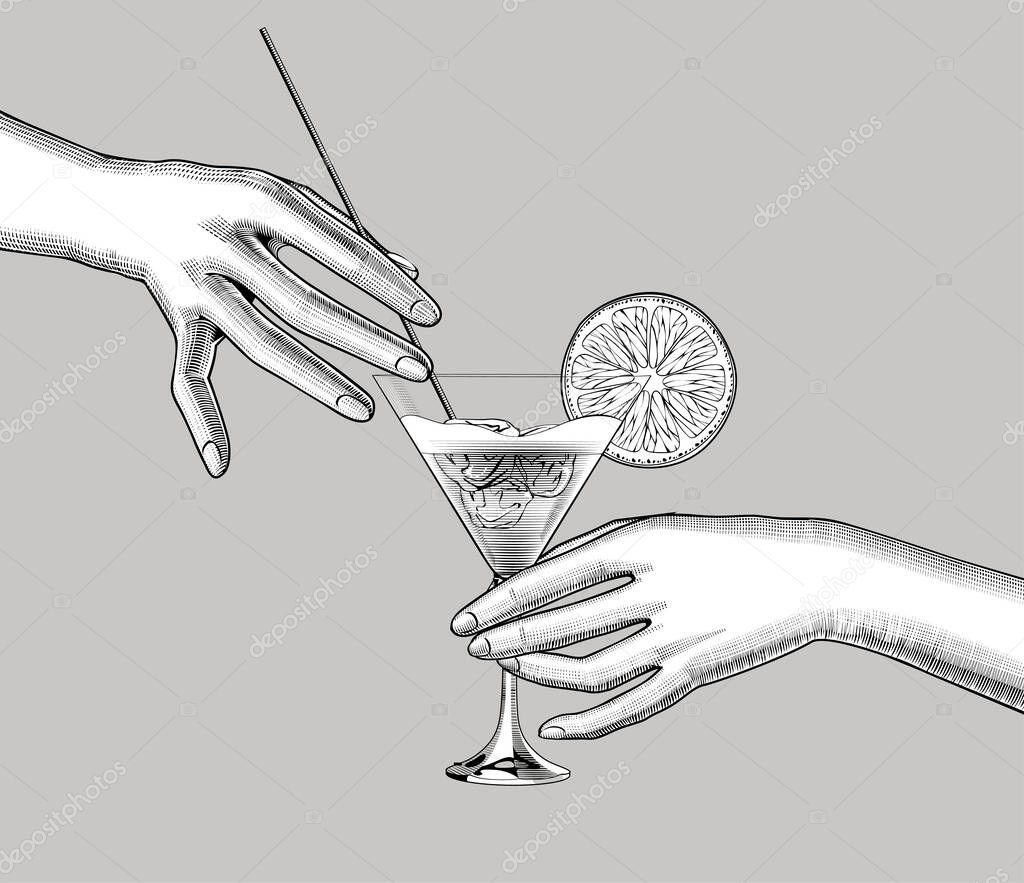 Featured image of post Hand Holding Martini Glass Drawing Collection of martini clipart free download best martini