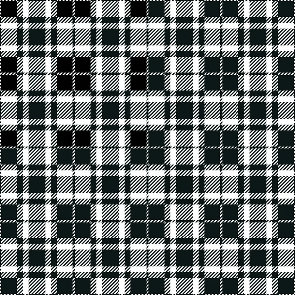 Black White Tartan Seamless Pattern Background Vector Illustration — Stock Vector