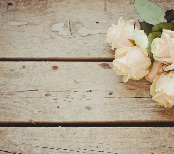 Fondo Romántico Con Rosas Sobre Fondo Primer Plano —  Fotos de Stock