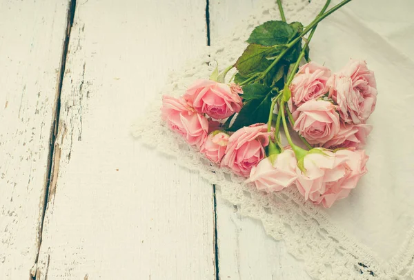 Rosas Rosadas Sobre Fondo Primer Plano — Foto de Stock