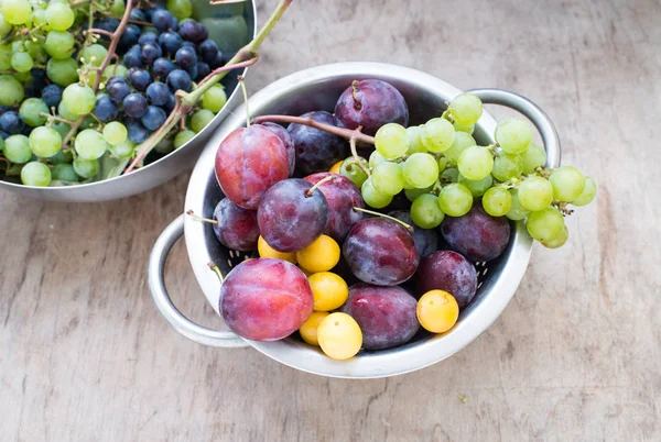 Frutas Tigela Fundo Close — Fotografia de Stock