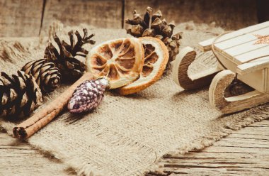 Arka planda noel süslemeleri, kapatın