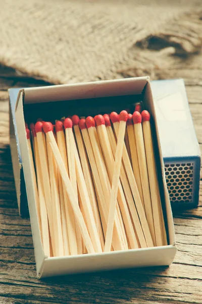 Matches in box on background,close up — Stock Image Matches Box Background Close Royalty Free Stock Images