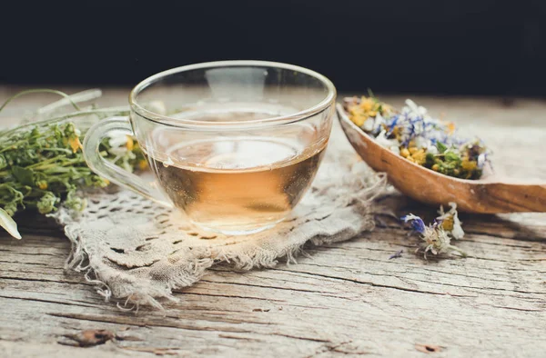 Tisane Aux Fleurs Pour Une Vie Saine — Photo