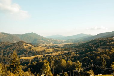 Sonbahar dağ çayır görünümü