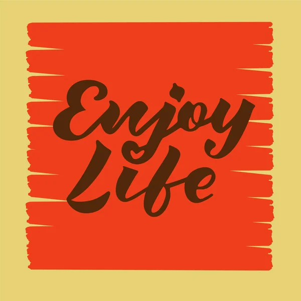 Vektor Illustration Von Enjoy Life Text Für Logos Flyer Banner — Stockvektor