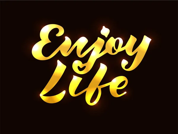 Vektor Illustration von enjoy life Text für Logos, Flyer, Banner, Grußkarten. — Stockvektor