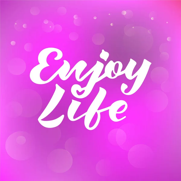 Vektor Illustration Von Enjoy Life Text Für Logos Flyer Banner — Stockvektor