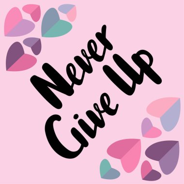 Vektör çizim hiç metin logo, el ilanı, afiş, tabela, davetiye, tebrik kartı, tipografi poster için vazgeçmek. El ile yazılmış modern yazı. Dokulu arka plan üzerinde ilham alıntı.