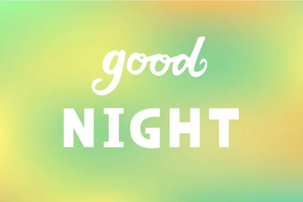 Vector Illustration Good Night Text Logotype Flyer Banner Invitation Greeting — Stock Vector