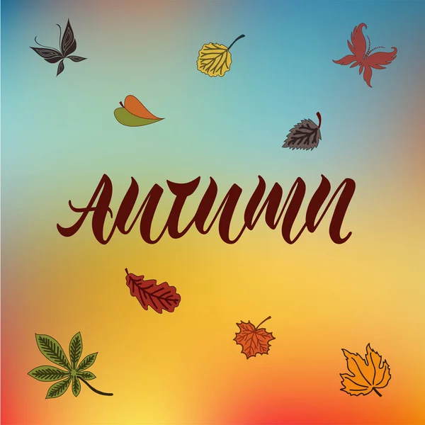 Illustration Vectorielle Automne Pour Logotype Flyer Bannière Invitation Carte Vœux — Image vectorielle