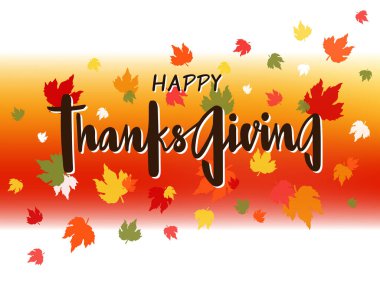 Şükran günün kutlu olsun vektör Illustration logo, el ilanı, afiş, davetiye veya tebrik kartı, kartpostal, tipografi poster için. El ile yazılmış modern yazı. Tatil teklif dokulu arka plan üzerinde.