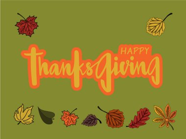 Şükran günün kutlu olsun vektör Illustration logo, el ilanı, afiş, davetiye veya tebrik kartı, kartpostal, tipografi poster için. El ile yazılmış modern yazı. Tatil teklif dokulu arka plan üzerinde.