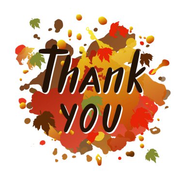 Teşekkür ederim metin tipografi poster, logo, afiş, banner, tebrik kartı veya kartpostal için vektör çizim.