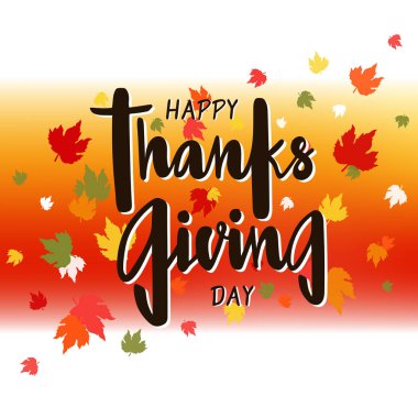 Mutlu Şükran günü için davetiye, tebrik kartı, kartpostal, tipografi poster.