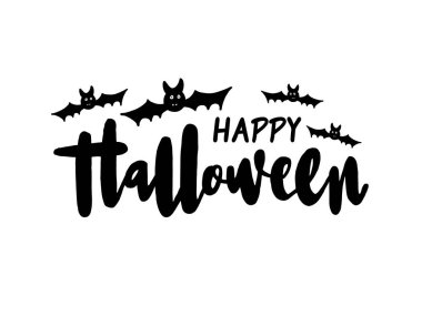 Cadılar Bayramın kutlu olsun vektör Illustration afiş, tebrik kartı, yeni yıl eğlencesi daveti, kartpostal, tipografi poster için sopa ile. Yazı el yazısı. Tatil hat alıntı adresinden arka plan.