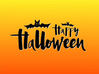 Cadılar Bayramın kutlu olsun vektör Illustration afiş, tebrik kartı, yeni yıl eğlencesi daveti, kartpostal, tipografi poster için sopa ile. Yazı el yazısı. Tatil hat alıntı adresinden arka plan.