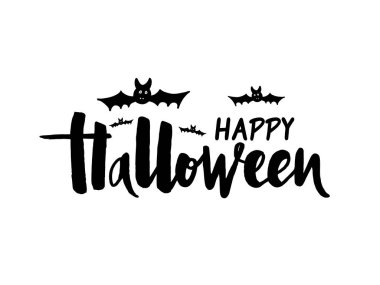 Cadılar Bayramın kutlu olsun vektör Illustration afiş, tebrik kartı, yeni yıl eğlencesi daveti, kartpostal, tipografi poster için sopa ile. Yazı el yazısı. Tatil hat alıntı adresinden arka plan.