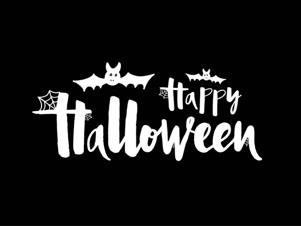 Ilustração Vetorial Feliz Halloween Com Morcego Web Para Banner Cartão — Vetor de Stock