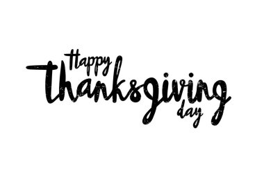 Şükran günün kutlu olsun vektör Illustration logo, el ilanı, afiş, davetiye veya tebrik kartı, kartpostal, tipografi poster için. El ile yazılmış modern yazı. Tatil teklif dokulu arka plan üzerinde.