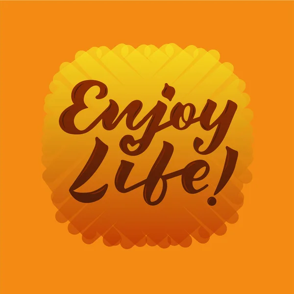 Vektor Illustration Von Enjoy Life Text Für Logos Flyer Banner — Stockvektor
