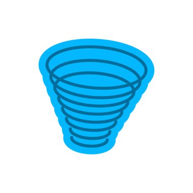 Renk hava simgesi. Kasırga düz vektör çizim.