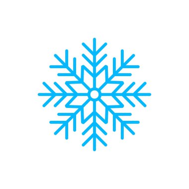 Kar tanesi siluet hava simgesi. Düz vektör çizim.