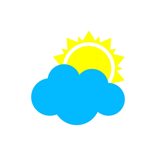 Солнце с иконой погоды. Плоская векторная иллюстрация . — стоковый вектор