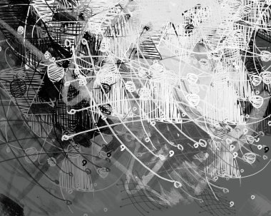 Çağdaş sanat. El sanat yapılmış. Renkli doku. Modern sanat. Yağlı boya darbeleri. Darbeleri. Sanatsal arka plan görüntüsü. Soyut resim tuval üzerine.