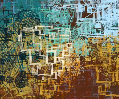 Çağdaş sanat. El sanat yapılmış. Renkli doku. Modern sanat. Yağlı boya darbeleri. Darbeleri. Sanatsal arka plan görüntüsü. Soyut resim tuval üzerine.