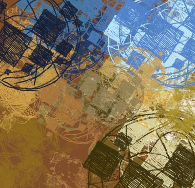 Çağdaş sanat. El sanat yapılmış. Renkli doku. Modern sanat. Yağlı boya darbeleri. Darbeleri. Sanatsal arka plan görüntüsü. Soyut resim tuval üzerine.