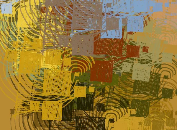 Sztuka Współczesna Ręcznie Wykonane Sztuki Kolorowy Tekstury Dziełami Sztuki Nowoczesnej — Zdjęcie stockowe