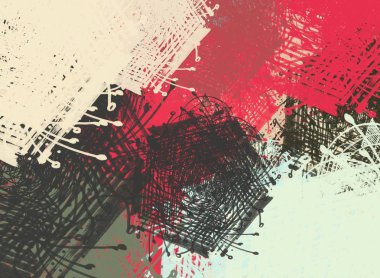 Grunge çağdaş sanat. El sanat yapılmış. renkli doku. Modern sanat. Yağlı boya darbeleri. Darbeleri. Sanatsal arka plan. Soyut resim tuval üzerine.