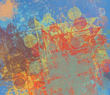 Grunge çağdaş sanat. El sanat yapılmış. renkli doku. Modern sanat. Yağlı boya darbeleri. Darbeleri. Sanatsal arka plan. Soyut resim tuval üzerine.