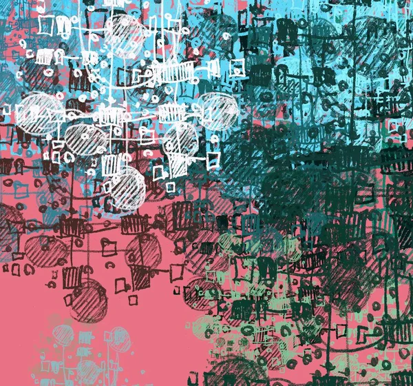 Grunge çağdaş sanat. El sanat yapılmış. renkli doku. Modern sanat. Yağlı boya darbeleri. Darbeleri. Sanatsal arka plan. Soyut resim tuval üzerine.