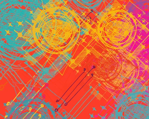 Grunge çağdaş sanat. El sanat yapılmış. renkli doku. Modern sanat. Yağlı boya darbeleri. Darbeleri. Sanatsal arka plan. Soyut resim tuval üzerine.