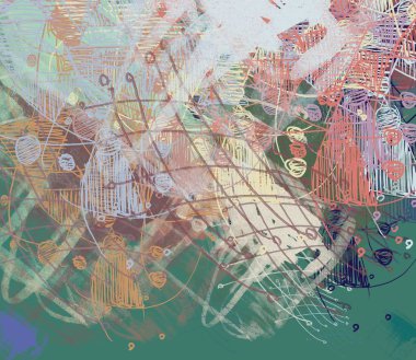 Çağdaş sanat. El sanat yapılmış. Renkli doku. Modern sanat. Yağlı boya darbeleri. Darbeleri. Sanatsal arka plan görüntüsü. Soyut resim tuval üzerine.