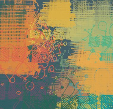 Çağdaş sanat. El sanat yapılmış. Renkli doku. Modern sanat. Yağlı boya darbeleri. Darbeleri. Sanatsal arka plan görüntüsü. Soyut resim tuval üzerine.