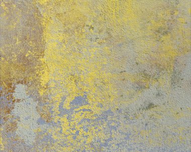 Çağdaş sanat. El sanat yapılmış. Sarı renk doku. Modern sanat. Yağlı boya darbeleri. Darbeleri. Sanatsal arka plan. Soyut resim tuval üzerine.