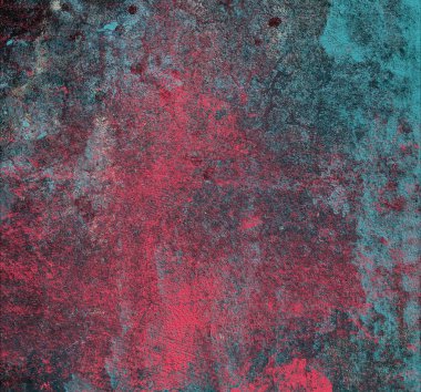 Grunge çağdaş sanat. El sanat yapılmış. renkli doku. Modern sanat. Yağlı boya darbeleri. Darbeleri. Sanatsal arka plan. Soyut resim tuval üzerine.