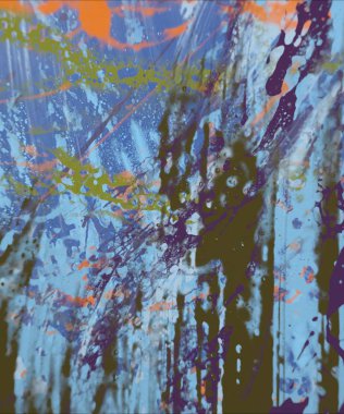 Grunge çağdaş sanat. El sanat yapılmış. renkli doku. Modern sanat. Yağlı boya darbeleri. Darbeleri. Sanatsal arka plan. Soyut resim tuval üzerine.