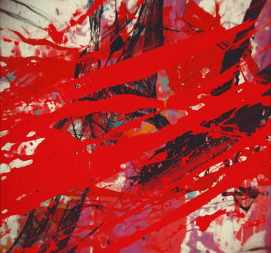 Grunge çağdaş sanat. El sanat yapılmış. renkli doku. Modern sanat. Yağlı boya darbeleri. Darbeleri. Sanatsal arka plan. Soyut resim tuval üzerine.