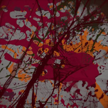 Grunge çağdaş sanat. El sanat yapılmış. renkli doku. Modern sanat. Yağlı boya darbeleri. Darbeleri. Sanatsal arka plan. Soyut resim tuval üzerine.