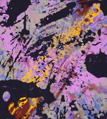 Grunge çağdaş sanat. El sanat yapılmış. renkli doku. Modern sanat. Yağlı boya darbeleri. Darbeleri. Sanatsal arka plan. Soyut resim tuval üzerine.