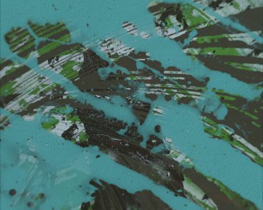 Grunge çağdaş sanat. El sanat yapılmış. renkli doku. Modern sanat. Yağlı boya darbeleri. Darbeleri. Sanatsal arka plan. Soyut resim tuval üzerine.