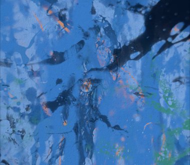 Grunge çağdaş sanat. El sanat yapılmış. renkli doku. Modern sanat. Yağlı boya darbeleri. Darbeleri. Sanatsal arka plan. Soyut resim tuval üzerine.
